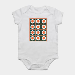 Mayapple Tiles Orange Baby Bodysuit